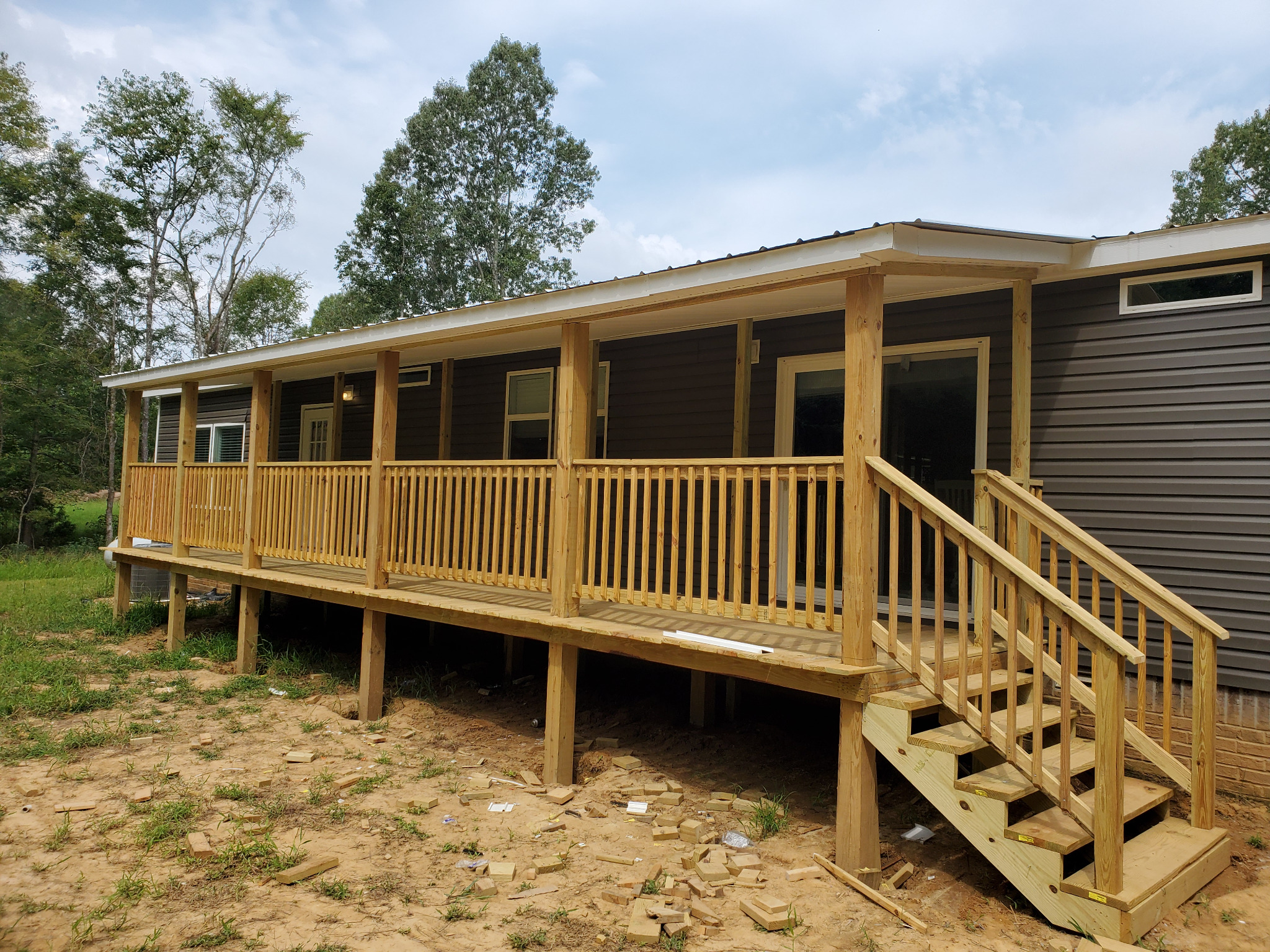 Custom covered deck built by West TN Renovations